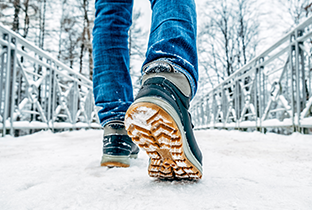 walking in snow